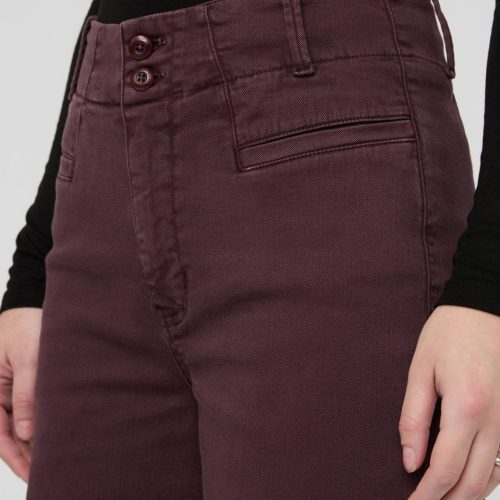 WPMR1015 LuxTwill High Rise Trouser Raisin 1394 Detail ECOM 578391