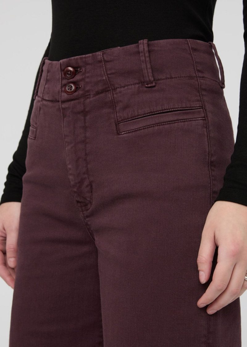 WPMR1015 LuxTwill High Rise Trouser Raisin 1394 Detail ECOM 578391