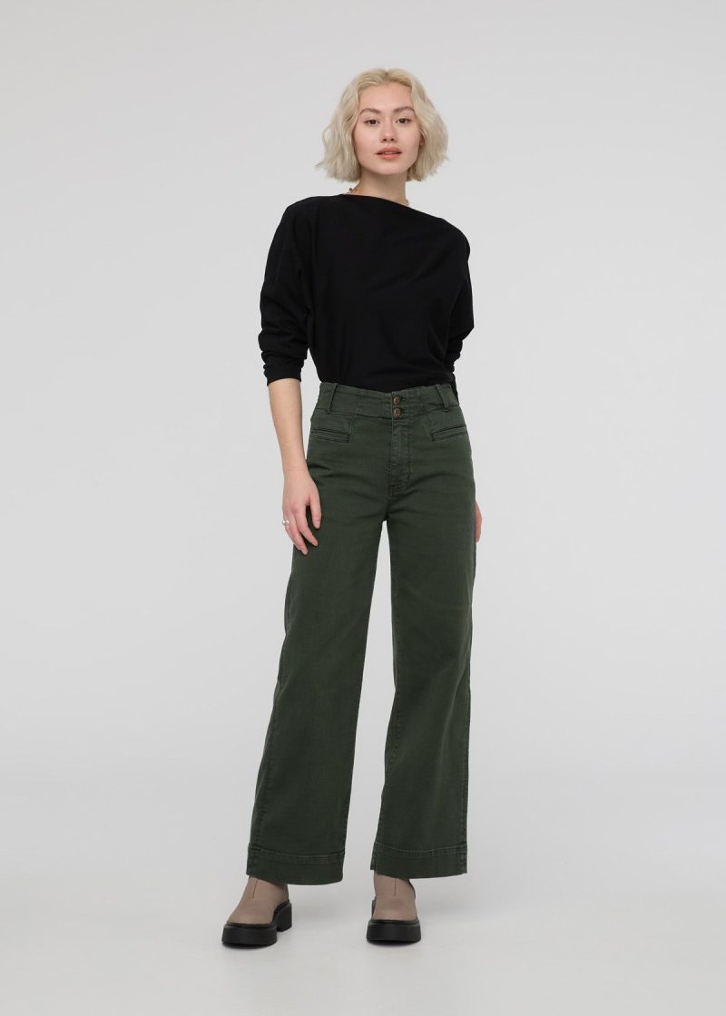 WPMR1015 Luxtwill Hi Rise Trouser Peat 1033 Full ECOM