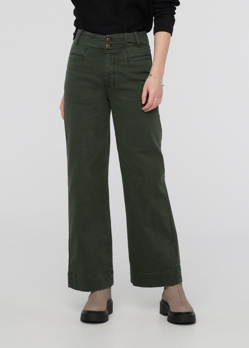 WPMR1015 Luxtwill Hi Rise Trouser Peat 1036 Front ECOM 529203