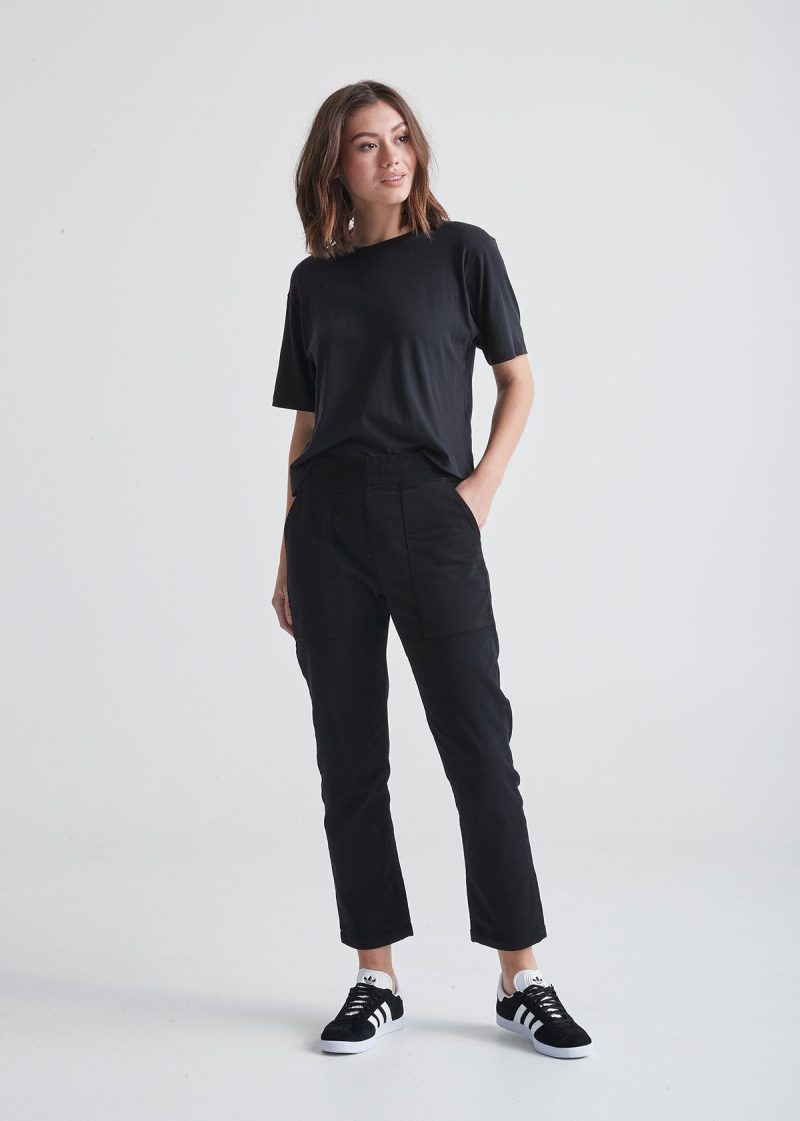 WPNR1100 NO SWEAT EVERYDAY PANT CROP BLACK FB