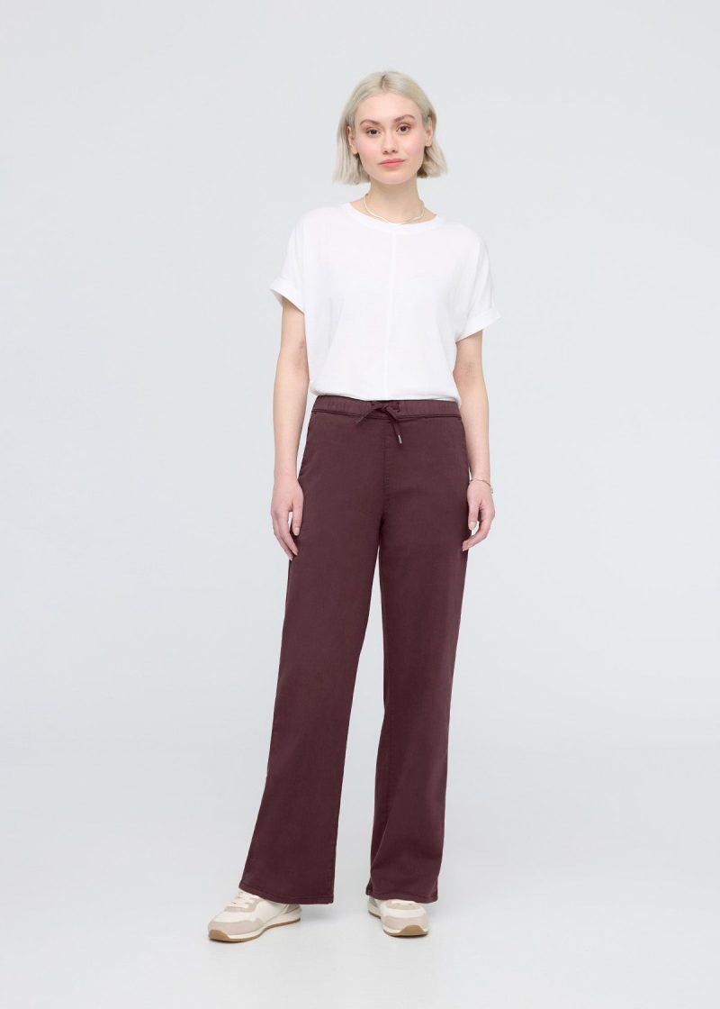 WPNR1643 No Sweat Wide Leg Pant Raisin 5850 ECOM