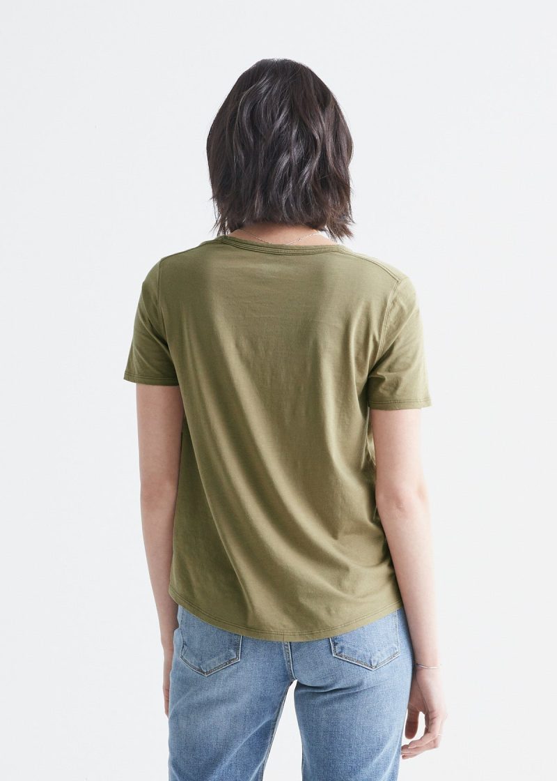 WTJR1820 THEONLYTEEV NECK OLIVE 0151 Back