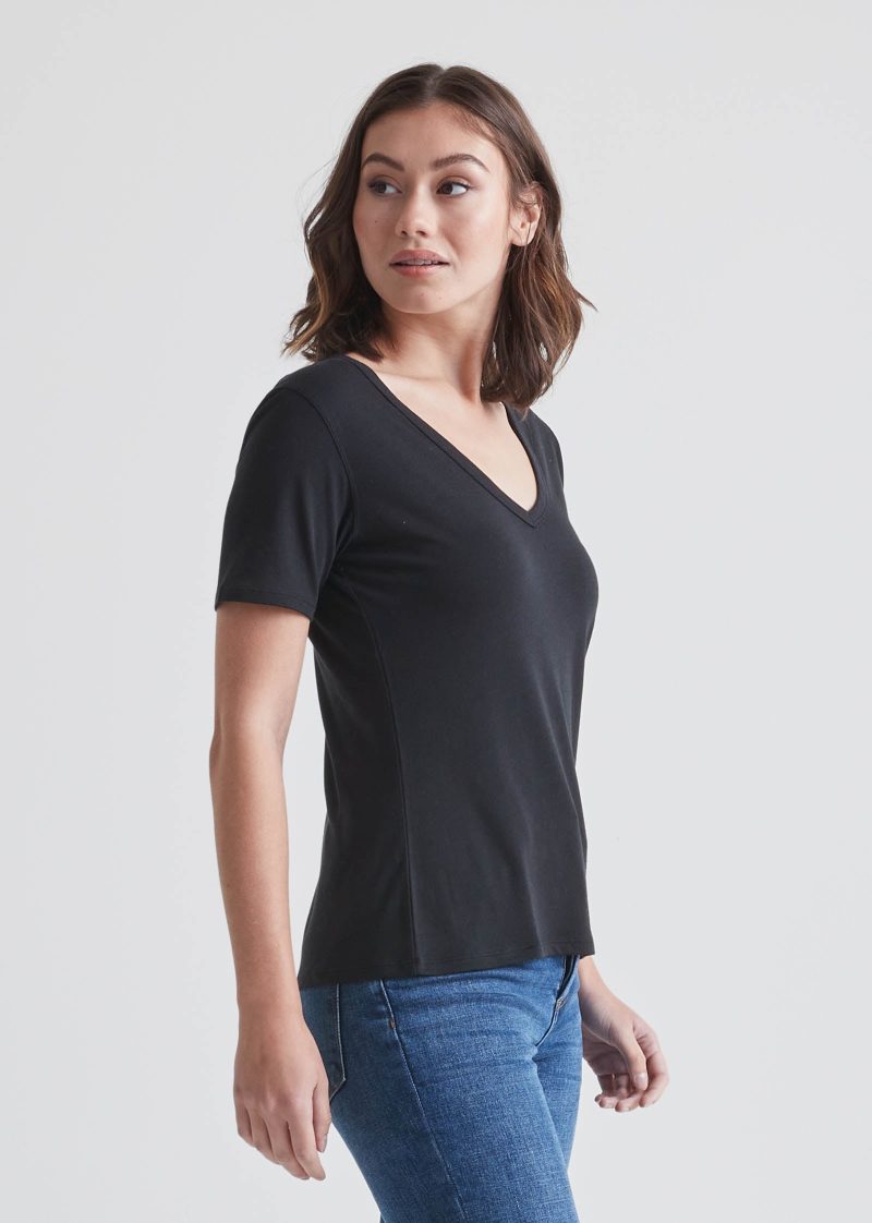 WTJR820 ONLY TEE V NECK BLACK 0442 2