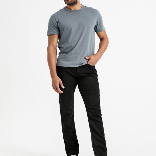 mens black relaxed dress sweatpant fullbody