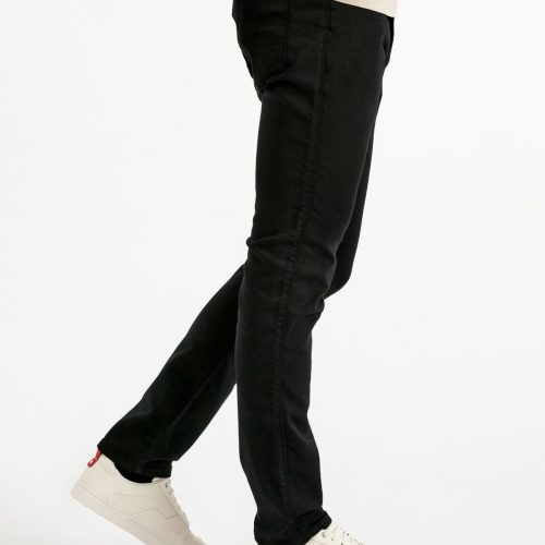 mens slim stretch dress sweat pant black side