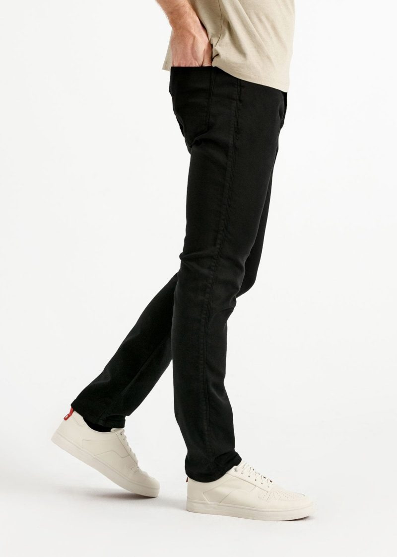 mens slim stretch dress sweat pant black side